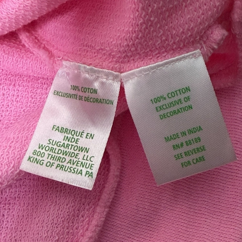 Lilly Pulitzer Ashlee Half-Zip Pullover in Parigi Pink 100% Cotton Size Medium - Picture 7 of 7